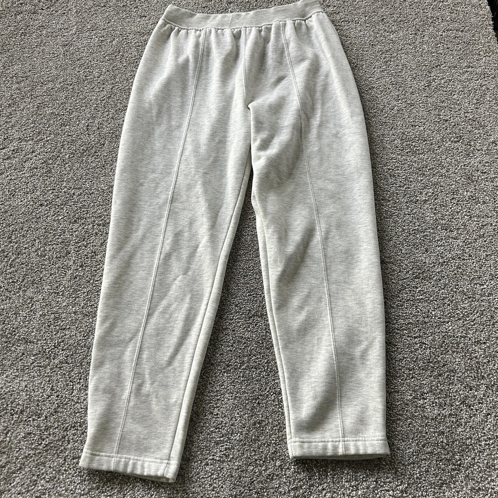 Hunt Club Sweatpants Womens L Gray Fleece Tapered Leg Elastic Waist Joggers